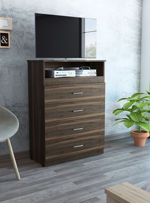 Imagen 2 del producto Cómoda Z-80 Café 4 Cajones