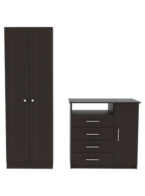 Combo Dormitorio Dreams 1: Clóset 2P + Cómoda Wengue 4C