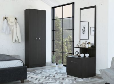 Imagen 2 del producto Combo Dormitorio Dreams 9: Clóset 2P + Velador Multifuncional Wengue