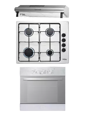 Kit Empotrable Encimera Prime GL + Campana VF 60 Inox 1M + Horno Eléctrico Prime EPC4 Reflex