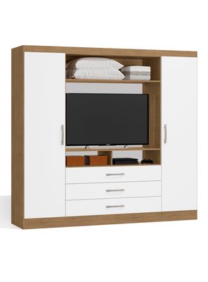 Clóset Trinidad TV 46"" 2 Puertas 3 Cajones Freijó Blanco