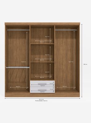 Imagen 2 del producto Clóset Isabela 6 Puertas 2 Cajones Freijó Blanco