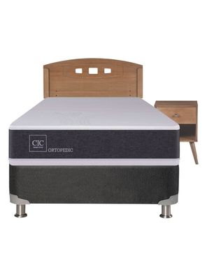 Imagen 2 del producto Box Spring New Ortopedic B5 Black 1 Plaza + Set New Gales Sin Textil