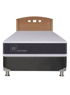 Imagen 2 del producto Box Spring New Ortopedic B5 Black 1 Plaza + Respaldo New Gales Sin Textil