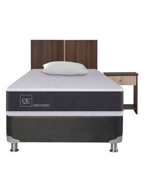 Imagen 2 del producto Box Spring New Ortopedic B5 Black 1 Plaza + Set Stylo + Almohada