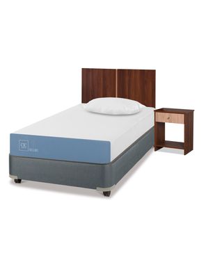 Cama Americana Excellence 1 Plaza x190 cm + Set de Muebles Stylo + Almohada