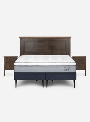 Imagen 2 del producto Cama Europea Indie 2 Plazas Base Dividida + Set Muebles Anna