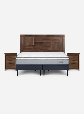 Imagen 2 del producto Cama Europea Indie 2 Plazas Base Dividida + Set Muebles Dolce