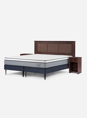 Cama Europea Indie King + Set de Muebles Rachel