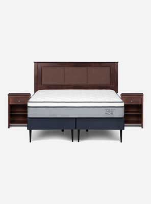 Imagen 2 del producto Cama Europea Indie 2 Plazas Base Dividida + Set Muebles Rachel