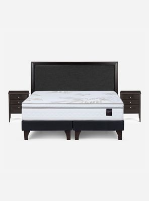 Imagen 2 del producto Cama Europea Art 4 King Base Dividida + Set Muebles Nolita Grafito