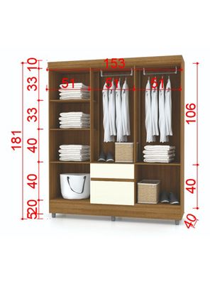 Imagen 2 del producto Clóset Ideal 2C 6P Champagne