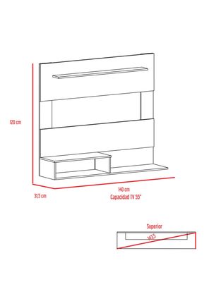 Imagen 2 del producto Panel TV 55"" + Arrimo + Mesa Centro TuHome