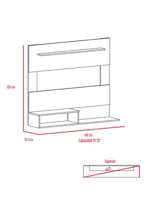 Imagen 2 del producto Panel TV 55"" + Bar Cava + Mesa Centro TuHome