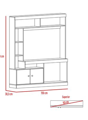 Imagen 2 del producto Estante TV 55"" + Vitrina + Mesa Centro Classic