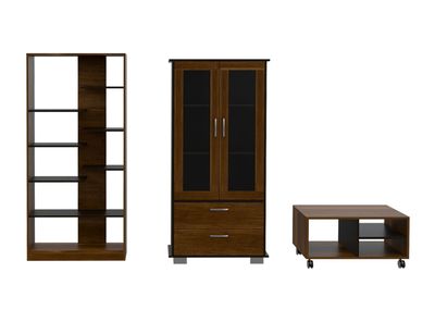 Biblioteca + Vitrina + Mesa Centro Classic TuHome