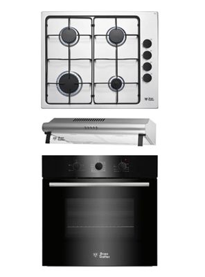 Imagen 1 del producto Encimera UT Prime G4 GL + Campana UT VF 60 Inox 1M + Horno eléctrico UT Prime EPC4 NIGHT