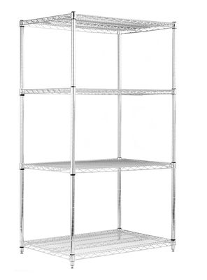 Estante Acero Cromado 61 x 91 x 160 cm 4 Repisas