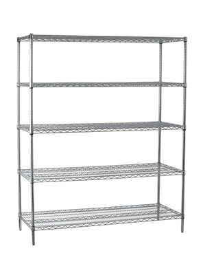 Estante Acero Cromado 61 x 152 x 188 cm 5 Repisas