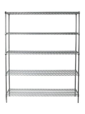 Imagen 2 del producto Estante Acero Cromado 61 x 152 x 188 cm 5 Repisas