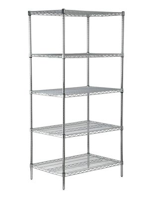 Estante Acero Cromado 61 x 91 x 188 cm 5 Repisas