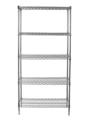 Imagen 2 del producto Estante Acero Cromado 61 x 91 x 188 cm 5 Repisas