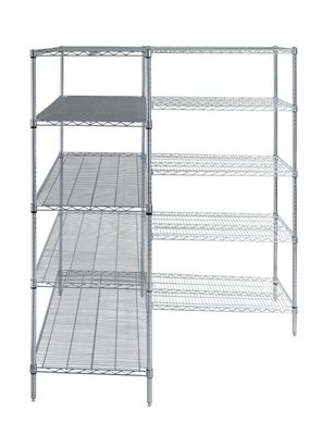 Imagen 2 del producto Estante Acero Cromado en L 152 x 152 x 188 cm 5 Repisas