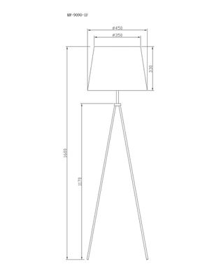 Imagen 2 del producto Lámpara Diseño 3 de Pie Mini Tripode Negro