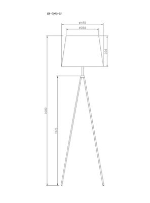 Imagen 2 del producto Lámpara de Pie Mini Tripode Crudo Diseño 3