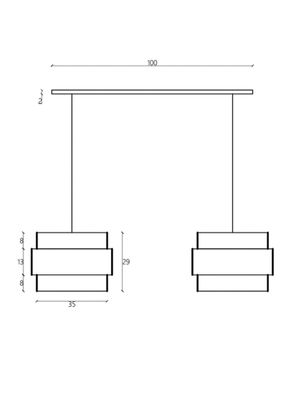Imagen 2 del producto Lámpara Diseño 3 Colgante Acordeón Doble Bronce