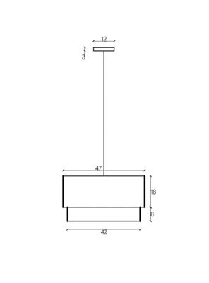 Imagen 2 del producto Lámpara Diseño 3 Colgante Cruda con Tapa