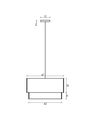 Imagen 2 del producto Lámpara Diseño 3 Colgante Negra con Tapa Diseño 3