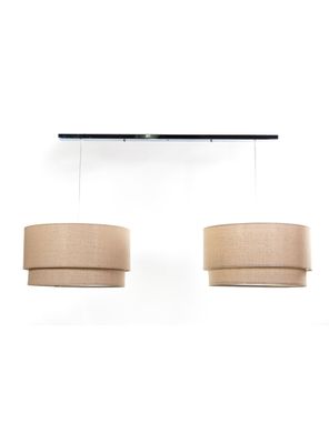 Lámpara Diseño 3 Colgante Cruda con Tapa Doble