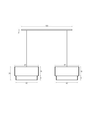Imagen 2 del producto Lámpara Diseño 3 Colgante Cruda con Tapa Doble