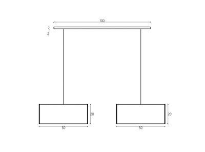 Imagen 2 del producto Lámpara Diseño 3 Colgante 2L Doble Cromo