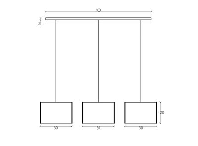Imagen 2 del producto Lámpara Diseño 3 Colgante 1L Triple Cromo