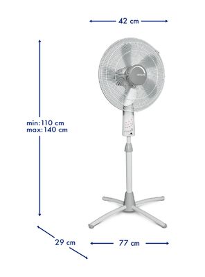 Imagen 2 del producto Ventilador de Pie 16' 50W con Control Remoto V16P6R Blanco