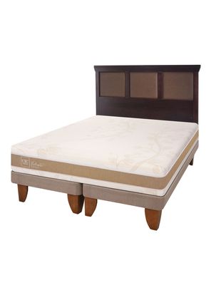 Cama Europea Rilassati Infinity 2 Plazas Base Dividida + Respaldo New Torino Chocolate