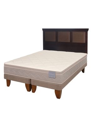 Imagen 1 del producto Cama Europea Rilassati 2 Plazas Long Base Dividida + Respaldo New Torino Chocolate