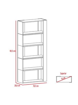 Imagen 2 del producto Combo TuHome Living Beijing Wengué Biblioteca Cubo + Arrimo + Mesa de Centro TuHome