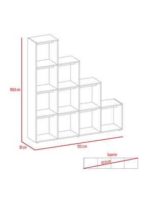 Imagen 2 del producto Combo TuHome Living Beijing Wengué Biblioteca Escalera + Arrimo + Mesa de Centro TuHome