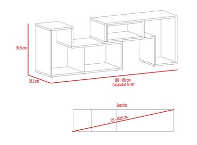 Imagen 2 del producto Combo TuHome Living Beijing Wengué Rack Extensible TV 40'' + Mesa de Centro TuHome