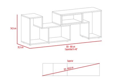 Imagen 2 del producto Combo Living Beijing Rovere Rack Extensible TV 40'' + Mesa de Centro