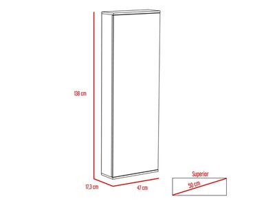 Imagen 2 del producto Zapatero Leto 1 Puerta con Espejo