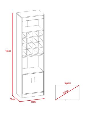 Imagen 2 del producto Combo Living Beijing Rovere Bar Kava + Mesa de Centro