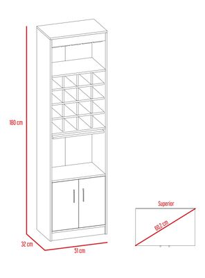 Imagen 2 del producto Combo Living Beijing Wengué Bar Kava + Rack Extensible TV 60''