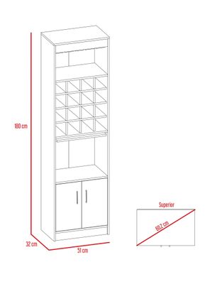 Imagen 2 del producto Combo Living Beijing Rovere Bar Kava + Rack Extensible TV 60''