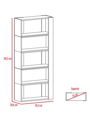Imagen 2 del producto Combo TuHome Living Beijing Rovere Bar Kava + Biblioteca Cubo Amaretto TuHome