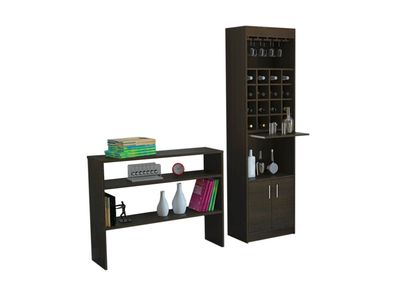 Imagen 1 del producto Combo TuHome Living Beijing Wengué Bar Kava + Arrimo TuHome