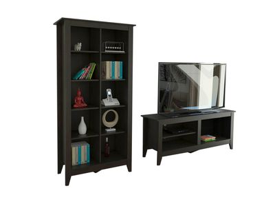 Imagen 2 del producto Combo Living Essential Wengué Rack TV 50'' + Librero TuHome